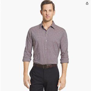 Van Heusen Men's Flex Slim-Fit Red Stripe Oxford Shirt